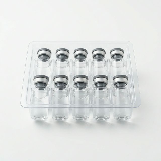Berços plásticos para ampolas médicas